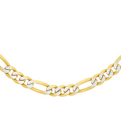 375/1000 Two-Tone Gold Figaro Chain 41 cm, 2.90 mm - Manillon - Manillon