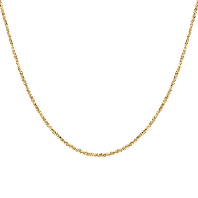 375/1000 Yellow Gold Tocalle Chain, Length 41 cm, Width 2.40 mm - Manillon