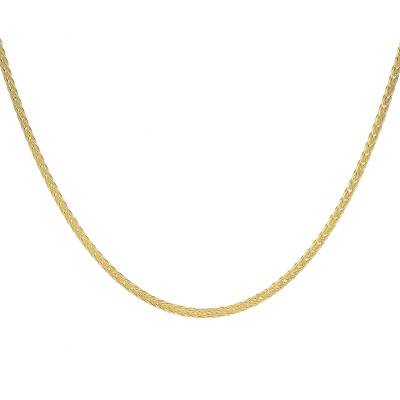 375/1000 Yellow Gold Spiga Chain, Length 46 cm, Width 3 mm - Manillon