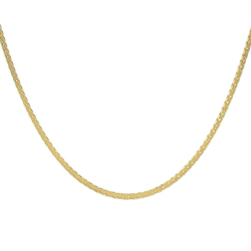 375/1000 Yellow Gold Spiga Chain, Length 46 cm, Width 3 mm - Manillon