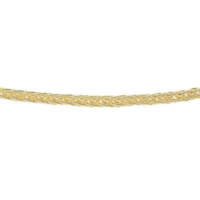 375/1000 Yellow Gold Spiga Chain, Length 46 cm, Width 3 mm - Manillon