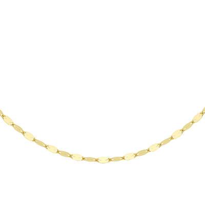 375/1000 Yellow Gold Forzatina Chain, 46 cm Length, 2.30 mm Width - Manillon