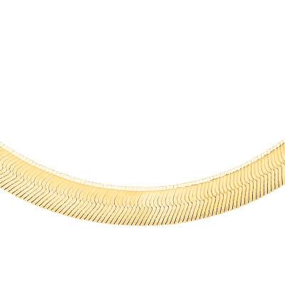 375 Yellow Gold Mirror Link Chain, Length 41 cm, Width 3.40 mm - Manillon