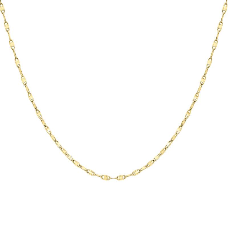 375/1000 Yellow Gold Flat Oval Link Chain, 46 cm Length, 2.70 mm Width - Manillon