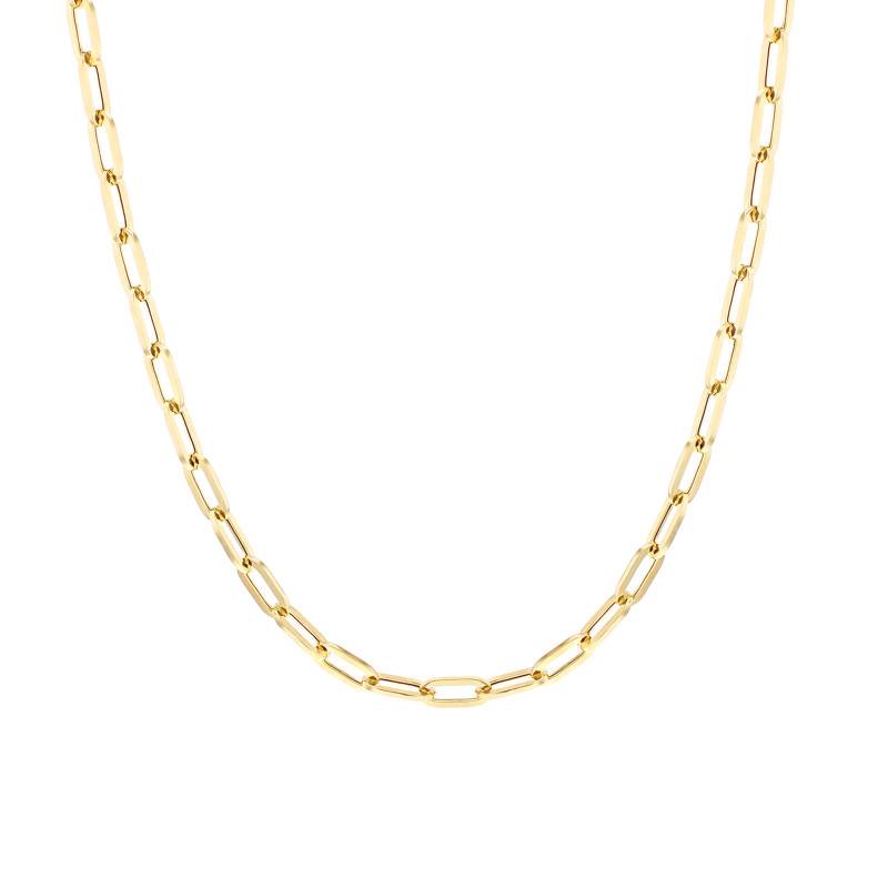 375/1000 Yellow Gold Oval Link Chain 51 cm, 4.90 mm - Manillon - Manillon