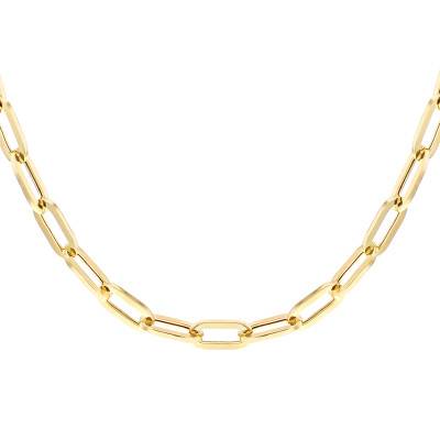 375/1000 Yellow Gold Oval Link Chain 51 cm, 4.90 mm - Manillon - Manillon