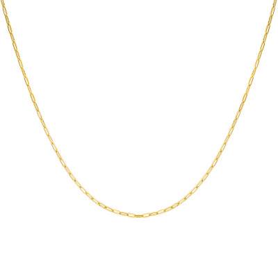 375/1000 Yellow Gold Oval Link Chain, Length 41 cm, Width 2,30 mm - Manillon