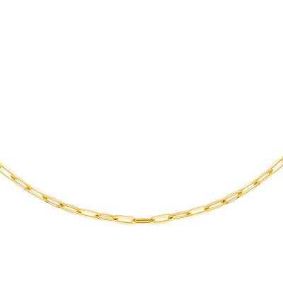 375/1000 Yellow Gold Oval Link Chain, Length 41 cm, Width 2,30 mm - Manillon