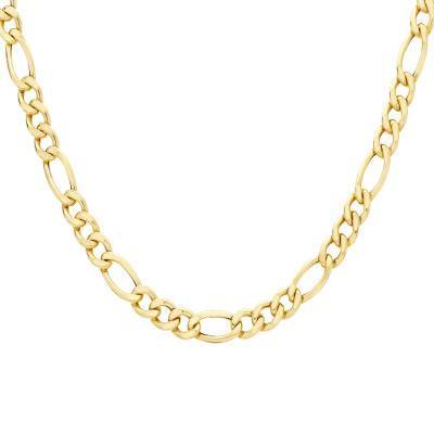 375/1000 Yellow Gold Figaro 1-3 Chain, 51 cm Length, 8.30 mm Width - Manillon