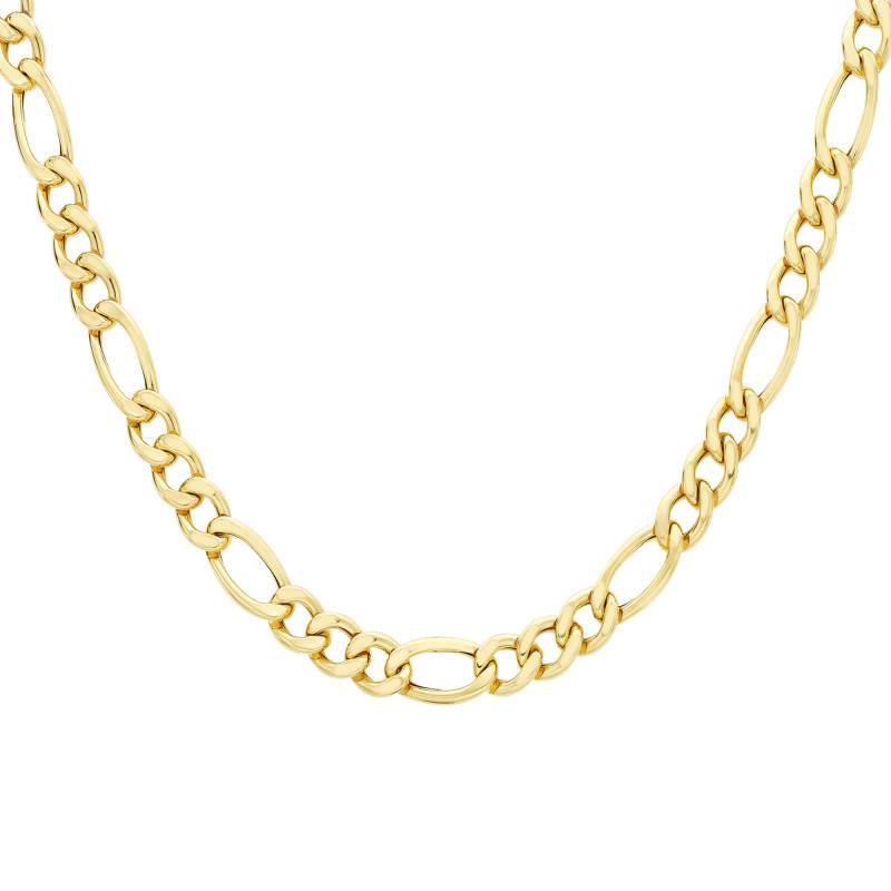 375/1000 Yellow Gold Figaro 1-3 Chain, 51 cm Length, 8.30 mm Width - Manillon