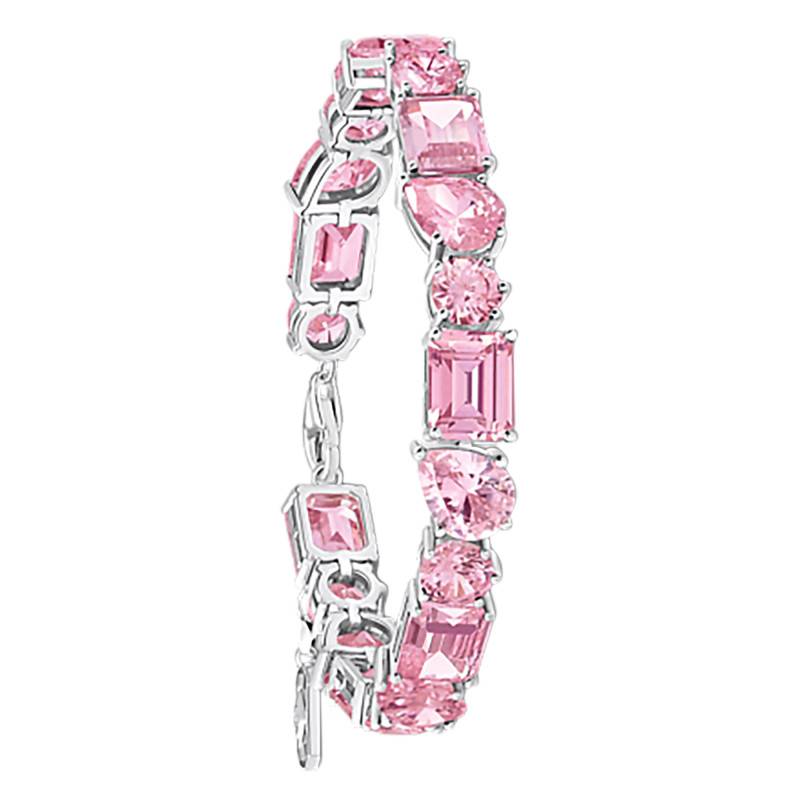 Heritage Glam 925 Silver & Pink Zirconia Bracelet, Length 16 cm to 19 cm, Width 7 mm - A2140-051-9 - Thomas Sabo