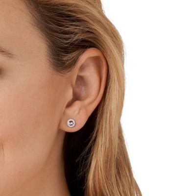Boucles d'oreilles Kors MK Rondes Argent 925 & Zircones - Michael Kors
