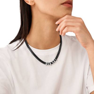 Collier Chaîne en Acier, Longueur 45 cm à 55 cm - DX1487060 - Diesel