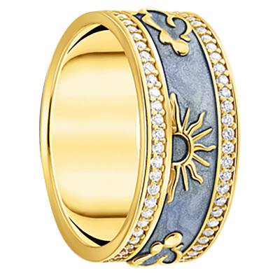Bague Cosmic Ruban Plaqué Or Jaune & Zircones Blancs - TR2450-565-1 - Thomas Sabo