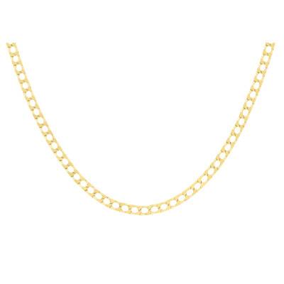 Chaîne Carrée Plate en Or Jaune 375, Longueur 46 cm, Largeur 4,80 mm - Manillon