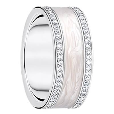 Cosmic Amulets Ribbon Ring in 925 Silver & White Cubic Zirconia - TR2446-041-14 - Thomas Sabo