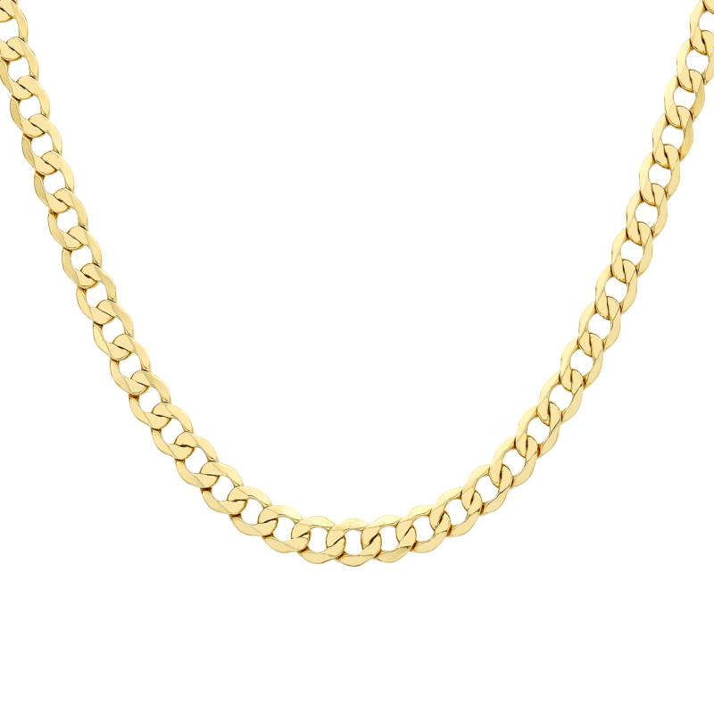 375 Yellow Gold Curb Chain, Length 46 cm, Width 7.90 mm - Manillon
