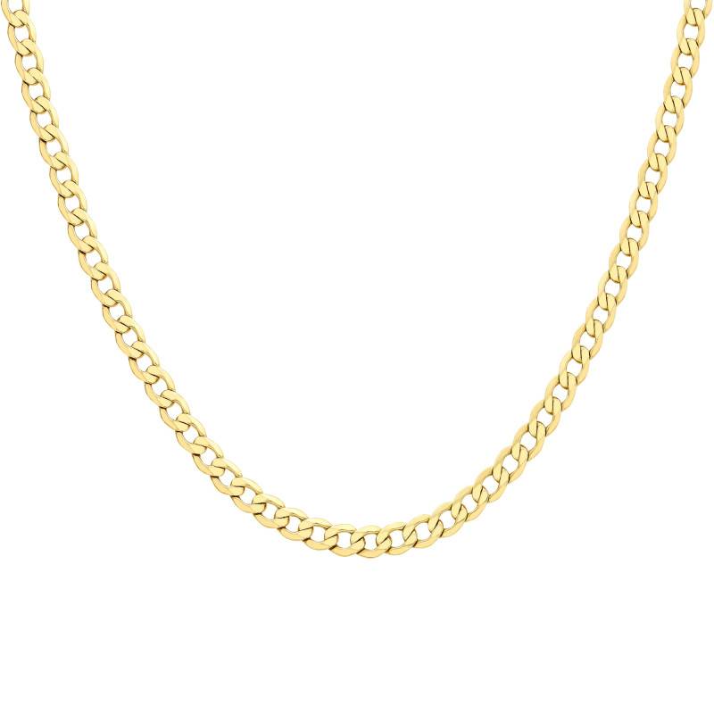 375 Yellow Gold Curb Chain, Length 46 cm, Width 6.10 mm - Manillon