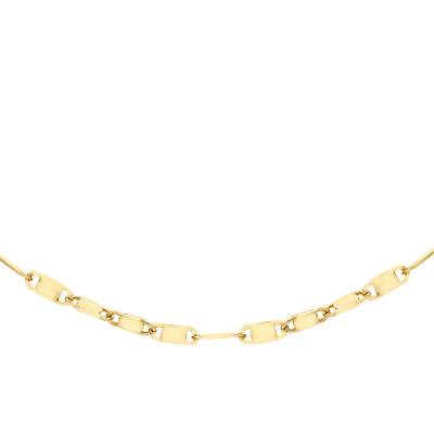 Collier à Maillons Plats en Or Jaune 375, Longueur 41 cm, Largeur 1,60 mm - Manillon
