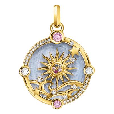 Pendentif Soleil en Plaqué Jaune & Pierres Multicolores - PE960-471-1 - Thomas Sabo