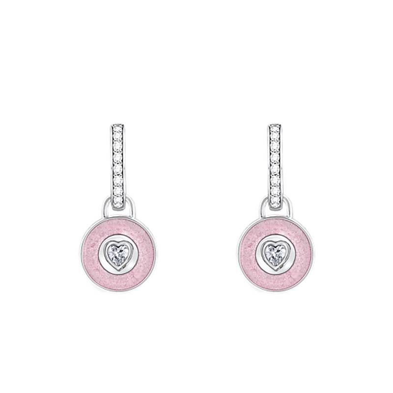 Cosmic Amulets Heart 925 Silver & White Cubic Zirconia Hoop Earrings - CR723-691-9 - Thomas Sabo