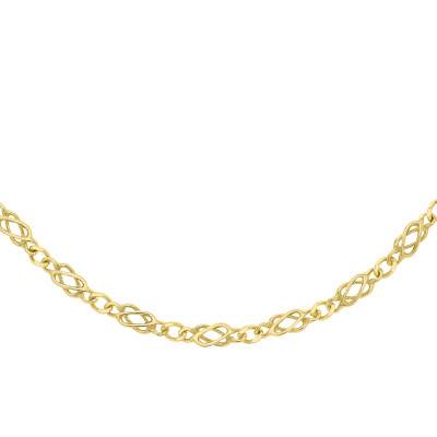 375/1000 Yellow Gold Celtic Chain, Length 46 cm, Width 4 mm - Manillon