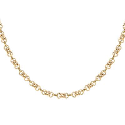 375 Yellow Gold Infinity Celtic Link Chain, Length 51 cm, Width 7.50 mm - Manillon