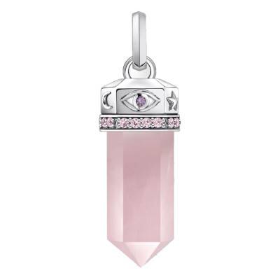 Cosmic Amulets Hexagon 925 Silver & Rose Quartz Pendant - PE955-640-9 - Thomas Sabo
