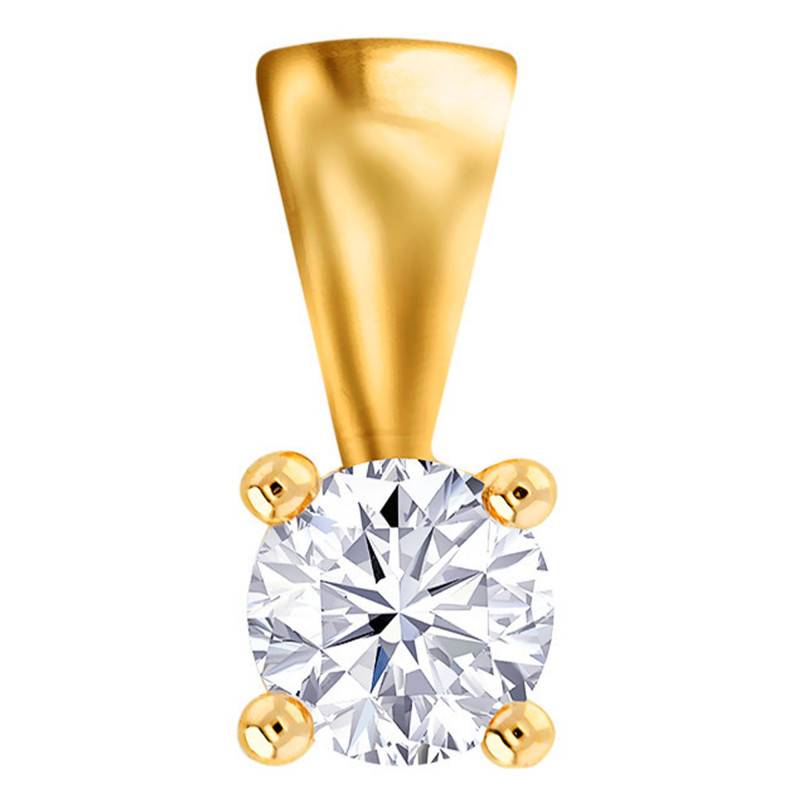 750/1000 Yellow Gold & Diamond 0,04 ct Pendant - Emanessence