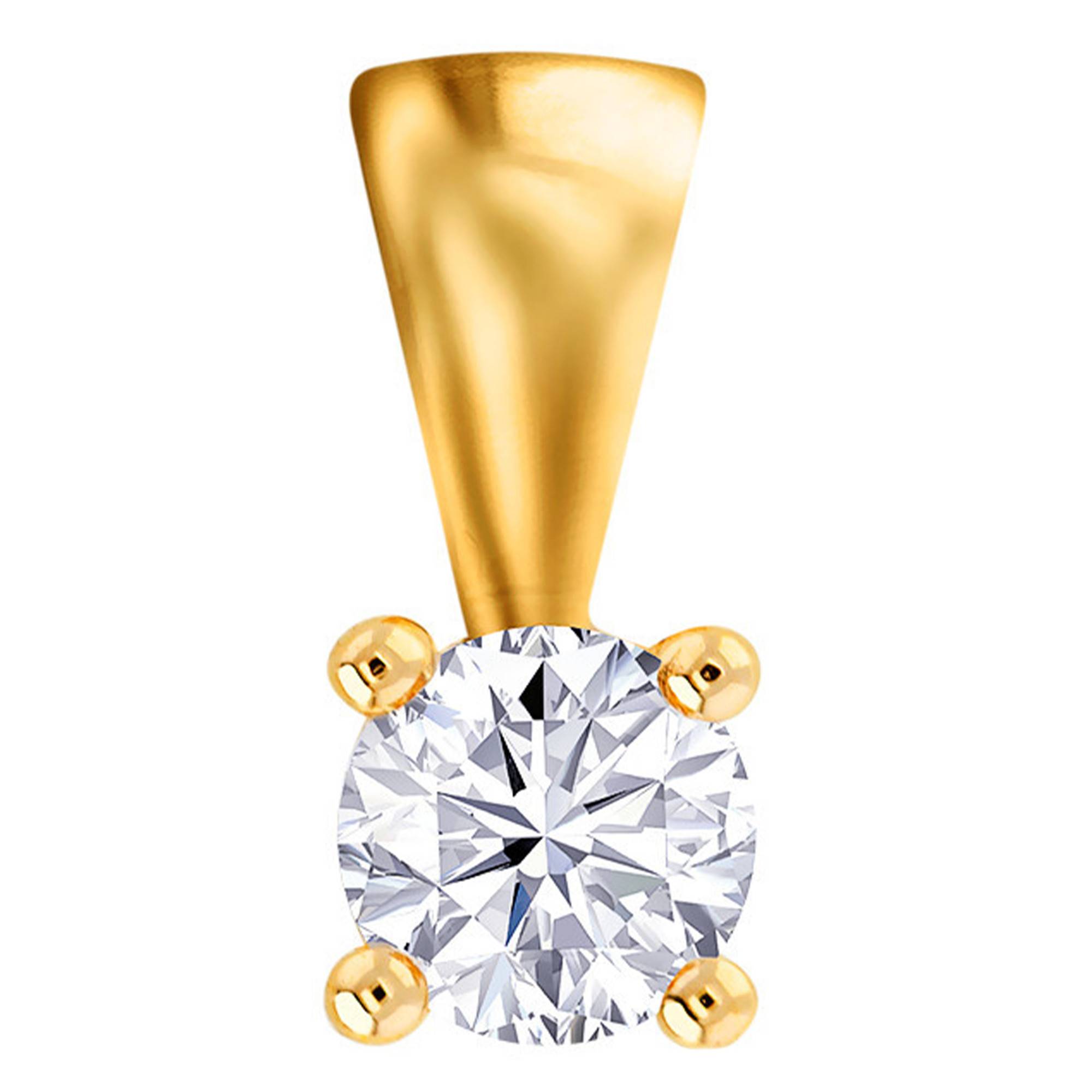 Pendentif Or Jaune 18k Avec Diamants - Occasion - Bijou Précieux Et Intemporel