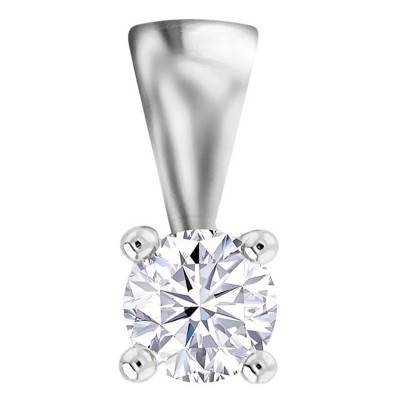 750/1000 White Gold & Diamond Pendant - Emanessence