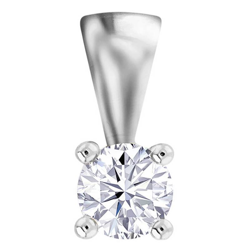 750/1000 White Gold & Diamond Pendant - Emanessence