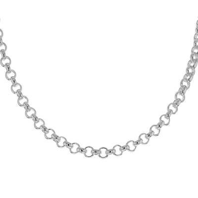 925 Sterling Silver Rolo Chain Necklace, 45 cm to 55 cm Length, 5.8 mm Width - Artemis