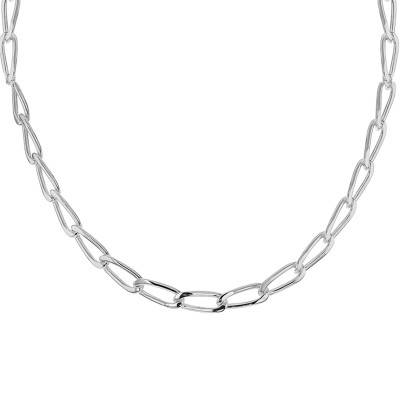 925/1000 Sterling Silver Oval Link Chain Necklace, 55 cm - Artemis