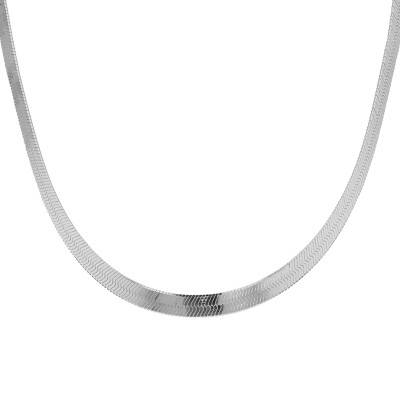 925/1000 Silver Mirror Link Chain, Length 45 cm and Width 7.10 mm - Artemis
