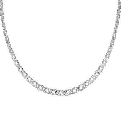Collier Maille Double Rombo Argent 925, Longueur 45cm - Artemis