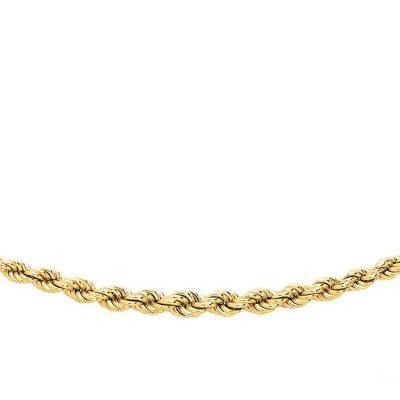 Collier en chute Maille Corde, Or Jaune 750, Longueur 42 cm - Manillon
