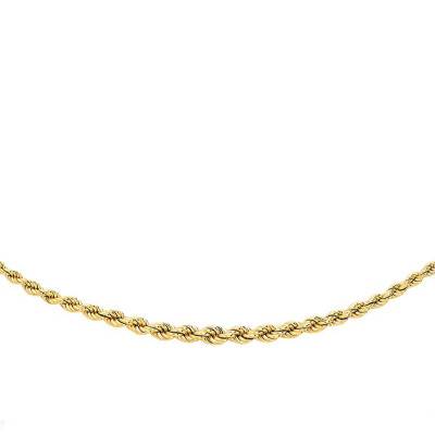 750/1000 Yellow Gold Rope Chain, 45 cm - Manillon
