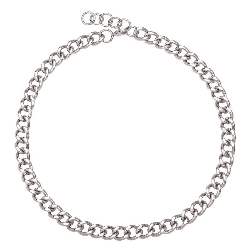 Steel Curb Chain Habib Necklace, Length 52 cm to 57 cm - Phebus