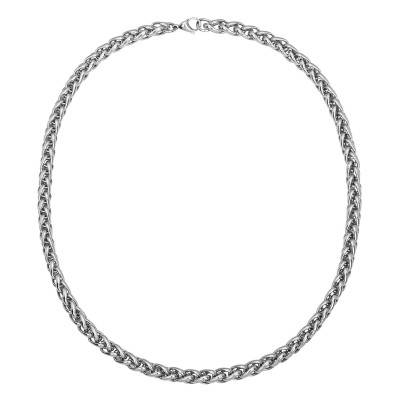 Steel Palmier Chain Théo, 55 cm Long, 6 mm Wide - Phebus