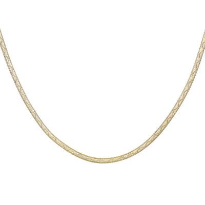 Collier Chevron Ondulé en Or Jaune 375, Longueur 41 cm - Emanessence