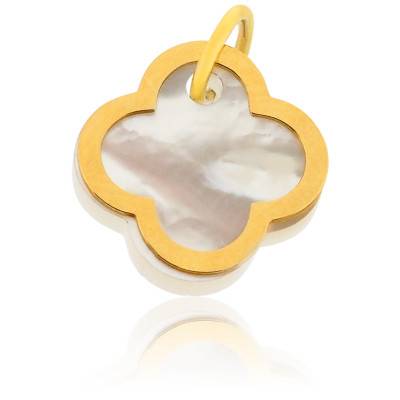 Pendentif Pétales Blancs Nacrés Or Jaune - Les Valentines