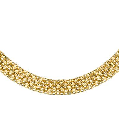 Collier Bismarck en Or Jaune 375, Longueur 46 cm - Emanessence