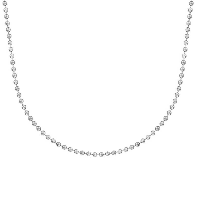 925 Sterling Silver Bead Chain, 42 cm Length, 1.20 mm Width - Manillon