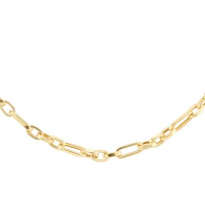 375/1000 Yellow Gold Figaro Chain, 51 cm Length, 5.50 mm Width - Manillon