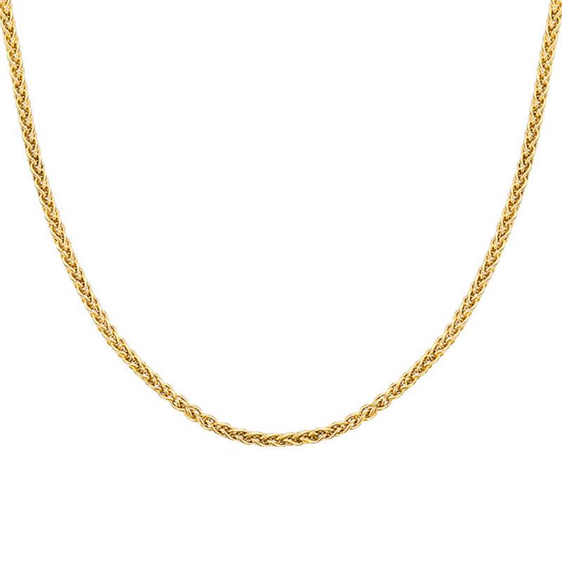 375/1000 Yellow Gold Spiga Chain 46 cm, 2.80 mm - Manillon - Manillon