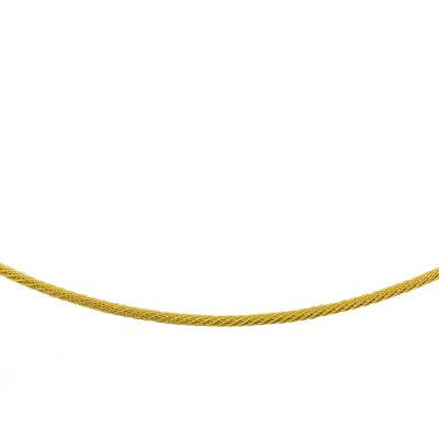 Collier Câble Héline, Or Jaune 750, Longueur 55 cm - Buelling