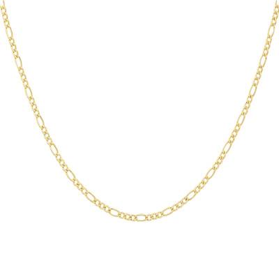 Chaîne Figaro en Or Jaune 375, Longueur 51 cm, Largeur 2,90 mm - Manillon