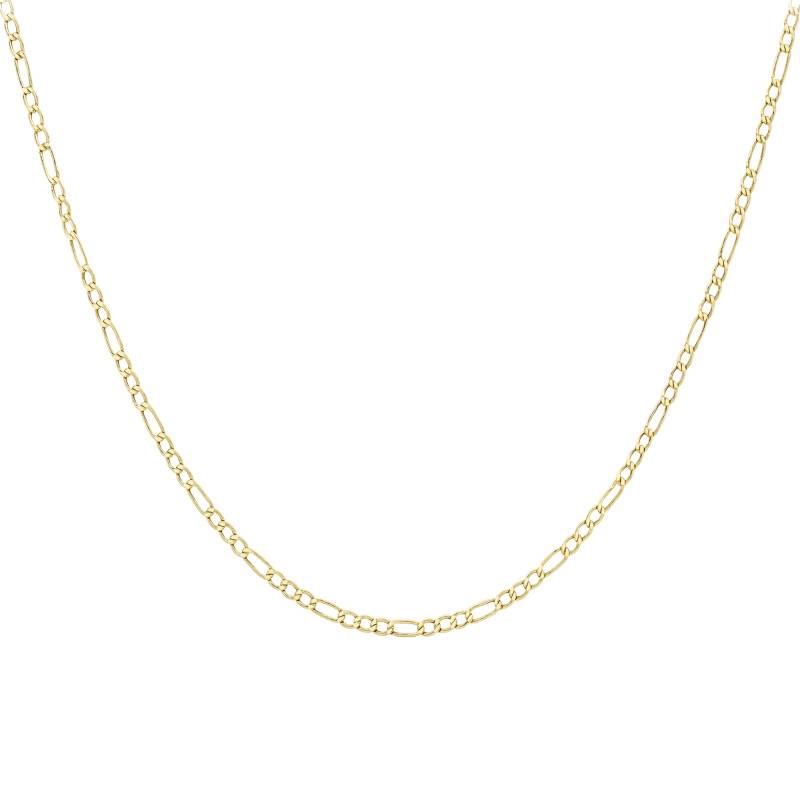 375 Yellow Gold Figaro Chain, Length 41 cm, Width 2.50 mm - Manillon