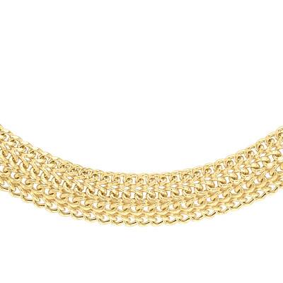 375 Yellow Gold Domed Curb Chain, Length 46 cm - Manillon